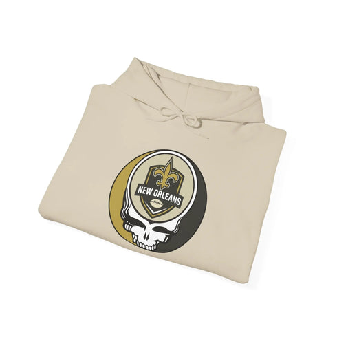Grateful Dead - New Orleans Saints Stealie Grateful Dead Hooded Sweatshirt - NFL - StealieShop