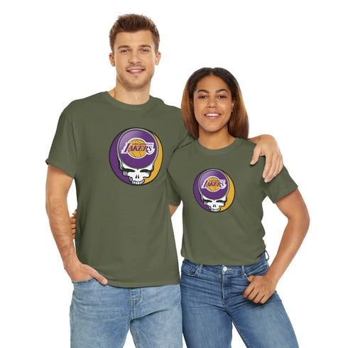 Grateful Dead - Los Angeles Lakers Grateful Dead Steal Your Face T-Shirt - NBA - StealieShop