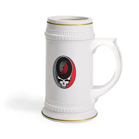 Portland Trailblazers Grateful Dead Stealie Beer Stein Mug - NBA - StealieShop