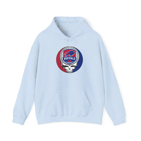 Grateful Dead - Buffalo Bills Stealie Grateful Dead Unisex Heavy Blend Hoodie - NFL - StealieShop