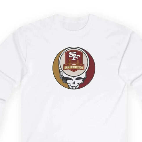 Grateful Dead - The Gridiron Collection: San Francisco Edition Stealie Ultra Cotton Long Sleeve Tee - StealieShop