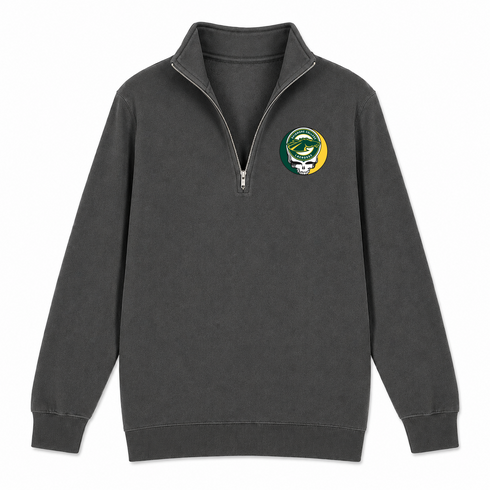 Skidmore Lacrosse - Premium Grateful Dead Quarter-Zip Pullover - Charcoal - 6
