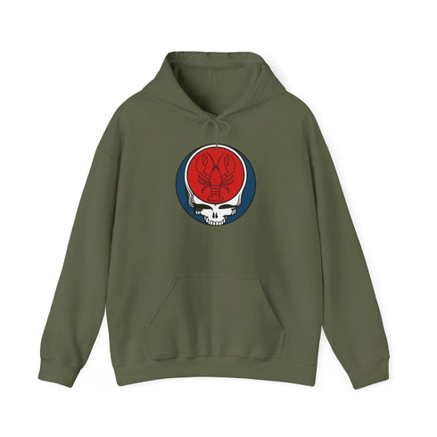 Grateful Dead - Steal Your Lobster Stealie Grateful Dead Hooded Sweatshirt - StealieShop