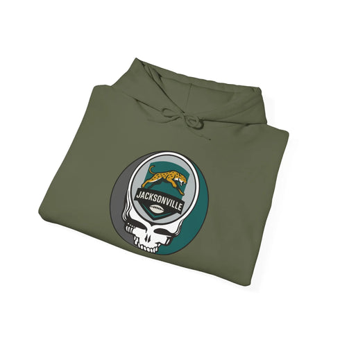 Grateful Dead - Jacksonville Jaguars Stealie Grateful Dead Hooded Sweatshirt - NFL - StealieShop
