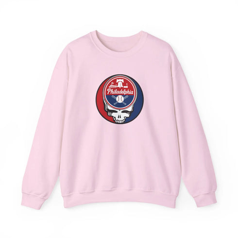 Grateful Dead - Philadelphia Phillies Grateful Dead Stealie Crewneck Sweatshirt - MLB - StealieShop