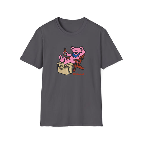 Chillin' Bear - Pink - Life is dead. Grateful Dead T-Shirt