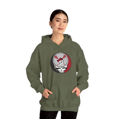 Grateful Dead - Ohio Wesleyan Lacrosse Stealie Two-Sided Unisex Heavy Blend Hoodie - StealieShop
