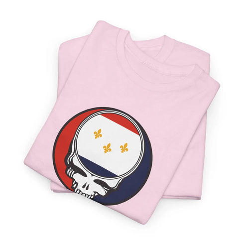 Grateful Dead - New Orleans Flag Stealie Unisex Tshirt - StealieShop