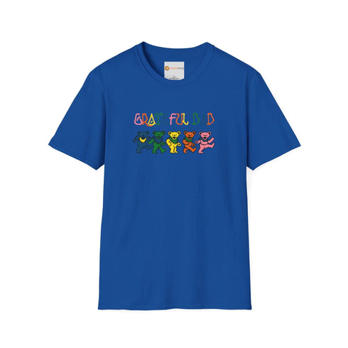Grateful Dead - Grateful Dad Colors Dancing Bears Grateful Dead T-Shirt - StealieShop