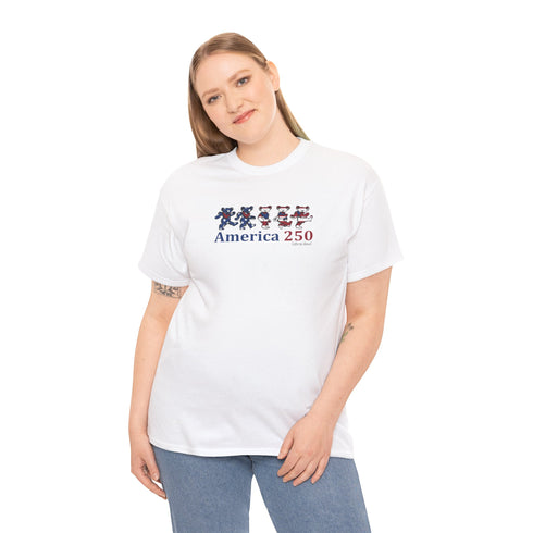 America 250 Dancing Bears Unisex Grateful Dead T-Shirt