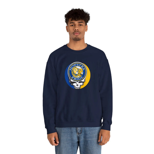 Hofstra University Grateful Dead Stealie Crewneck Sweatshirt Printify