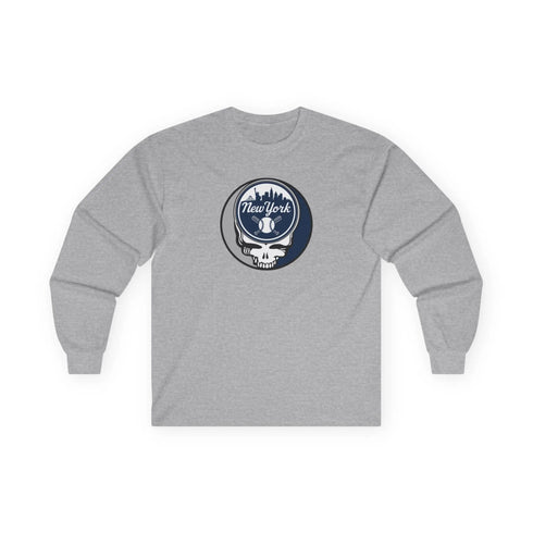 Grateful Dead - Yankees Classic Stealie Long Sleeve Tee - MLB - StealieShop