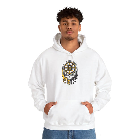 Boston Bruins Dripping Stealie Unisex Heavy Blend Hoodie Printify