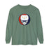Grateful Dead - New Orleans Flag Stealie Garment-Dyed Long Sleeve T-Shirt - StealieShop