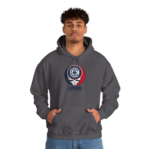 Los Angeles Clipper Grateful Dead Steal Your Face Unisex Hoodie - NBA StealieShop