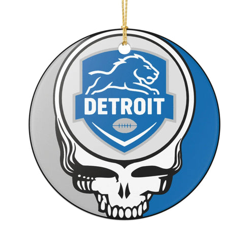 Grateful Dead - Detroit Football Stealie Christmas Ornament - StealieShop