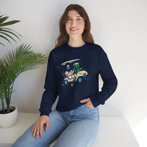Grateful Dead - Joy Ridin' Jerry and The Bear | Life is dead. Crewneck Sweatshirt - StealieShop
