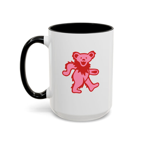 Grateful Dead - Pink Dancing Bear Stealie Coffee Mug - StealieShop