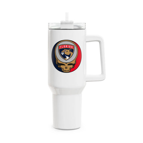 Grateful Dead - Florida Panthers Stealie "Fat Man" Tumbler, Double Insulated 40oz Travel Mug - StealieShop