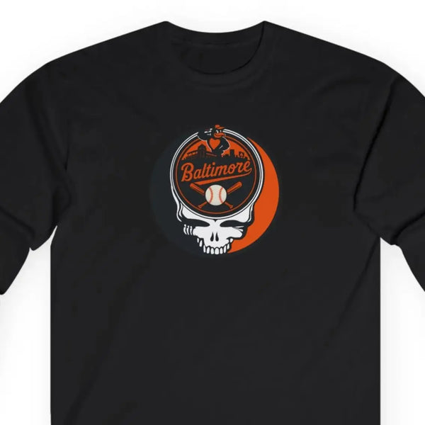 Grateful Dead - Baltimore Orioles Stealie Grateful Dead Long Sleeve Tee - MLB - StealieShop
