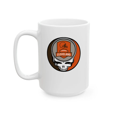 Grateful Dead - Cleveland Browns Stealie Ceramic Coffee Mug - NFL - StealieShop