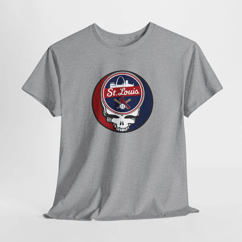 Grateful Dead - St. Louis Cardinals Grateful Dead Steal Your Face T-Shirt - MLB - St Louis - StealieShop