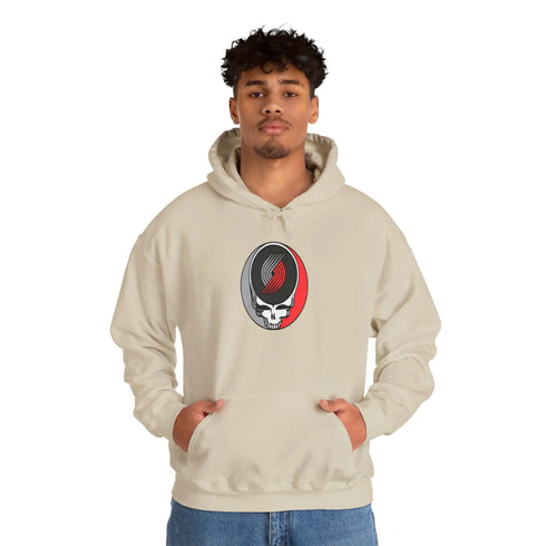 Portland Trailblazers Grateful Dead Steal Your Face Unisex Hoodie - NBA - StealieShop