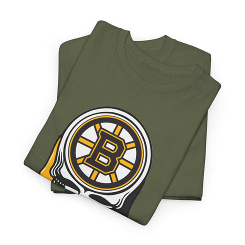 Boston Hockey Dripping Stealie Unisex Heavy Cotton Tee