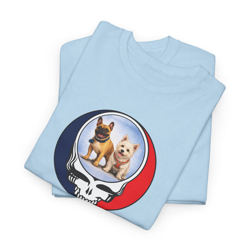Custom Dog Stealie Unisex Grateful Dead T-Shirt (160)