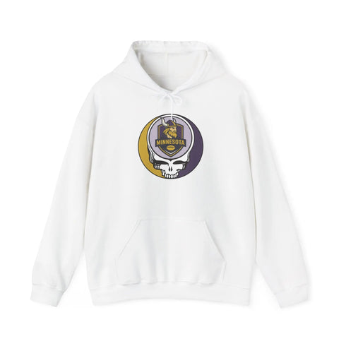 Grateful Dead - Minnesota Vikings Stealie Grateful Dead Hooded Sweatshirt - NFL - StealieShop
