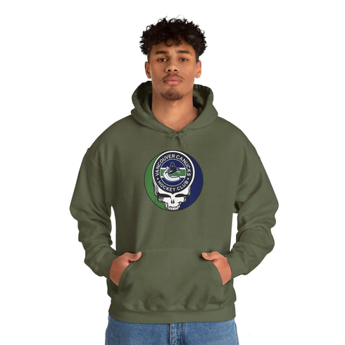 Vancouver Canucks Grateful Dead Unisex Heavy Blend Hoodie StealieShop