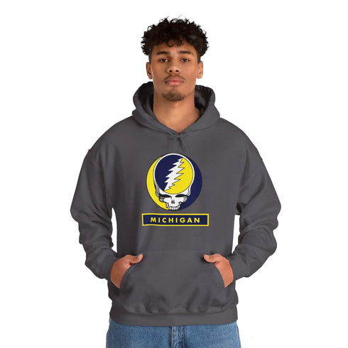 University of Michigan Grateful Dead Unisex Heavy Blend Hoodie StealieShop