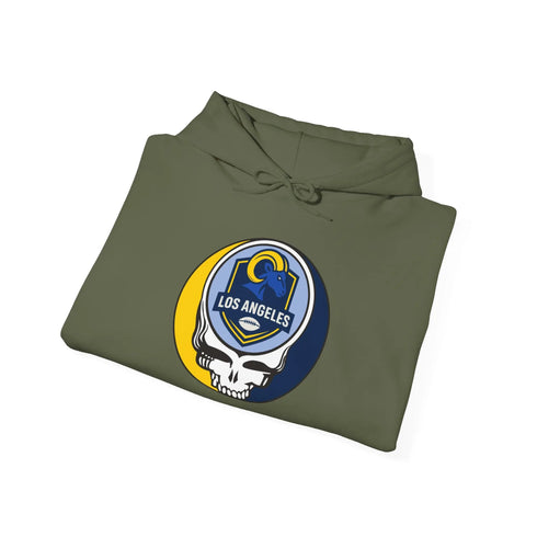 Grateful Dead - Los Angeles Rams Stealie Grateful Dead Hooded Sweatshirt - NFL - StealieShop