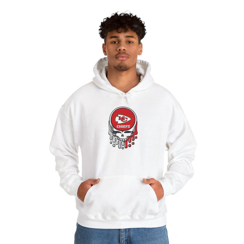 Grateful Dead - The Gridiron Collection: Kansas City Chiefs Grateful Dead Hooded Sweatshirt - StealieShop