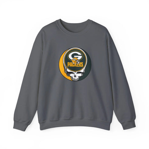 Green Bay Packers Original Grateful Dead Stealie Crewneck Sweatshirt