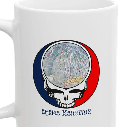 Okemo Mountain Trail Map Stealie 15oz Ceramic Mug