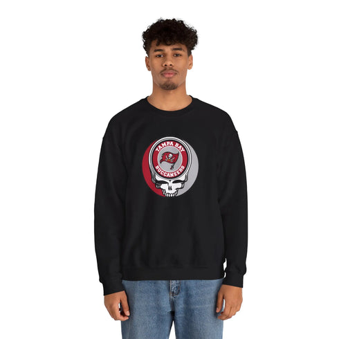 Grateful Dead - Tampa Bay Bucaneers Grateful Dead Stealie Crewneck Sweatshirt - StealieShop