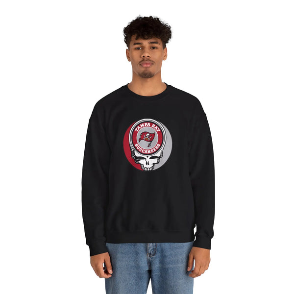 Grateful Dead - Tampa Bay Bucaneers Grateful Dead Stealie Crewneck Sweatshirt - StealieShop