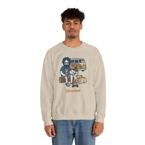 Grateful Dead - Jerry and Frank are Camping | Life is dead. Crewneck Sweatshirt - StealieShop