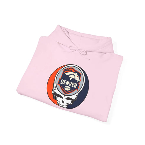 Grateful Dead - Denver Broncos Stealie Grateful Dead Hooded Sweatshirt - NFL - StealieShop
