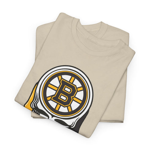Boston Hockey Dripping Stealie Unisex Heavy Cotton Tee