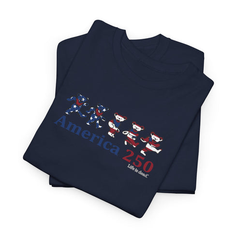 America 250 Dancing Bears Unisex Grateful Dead T-Shirt