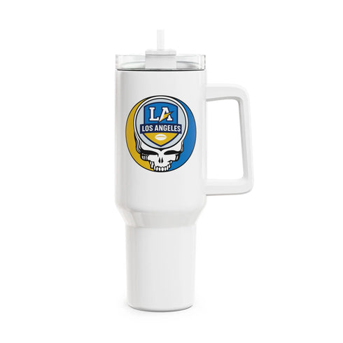 Grateful Dead - Los Angeles Chargers Stealie "Fat Man" Tumbler, Double Insulated 40oz Travel Mug - NFL - StealieShop