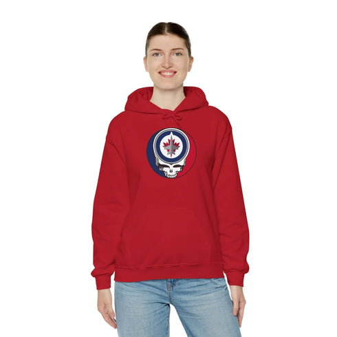 Winnepeg Jets Grateful Dead Unisex Heavy Blend Hoodie StealieShop
