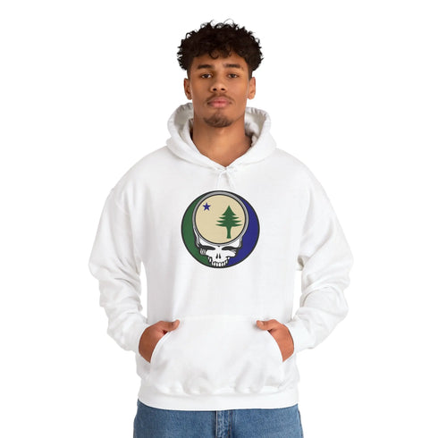 Grateful Dead - Maine Unofficial State Flag Stealie Unisex Heavy Blend Hoodie - StealieShop