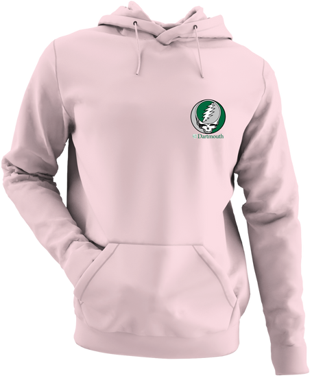 Dartmouth University - Premium Grateful Dead Left Chest Hoodie - Light Pink - 4