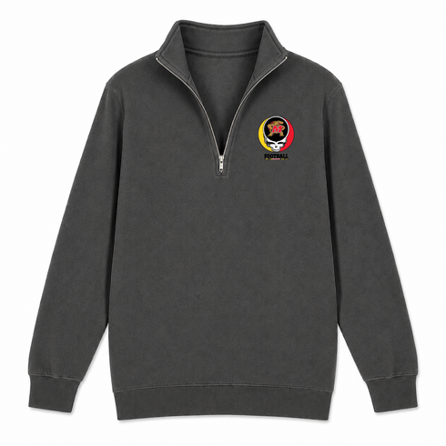 University of Maryland Football - Premium Grateful Dead Quarter-Zip Pullover - Charcoal - 6
