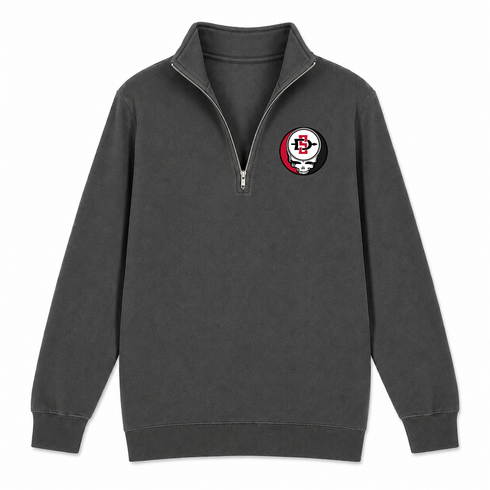San Diego State University - Premium Grateful Dead Quarter-Zip Pullover - Charcoal - 6
