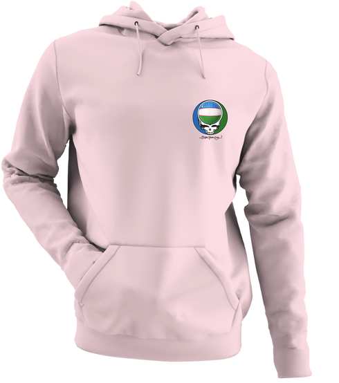 Uzbekistan FIFA World Cup - Premium Grateful Dead Left Chest Hoodie - Light Pink - 4