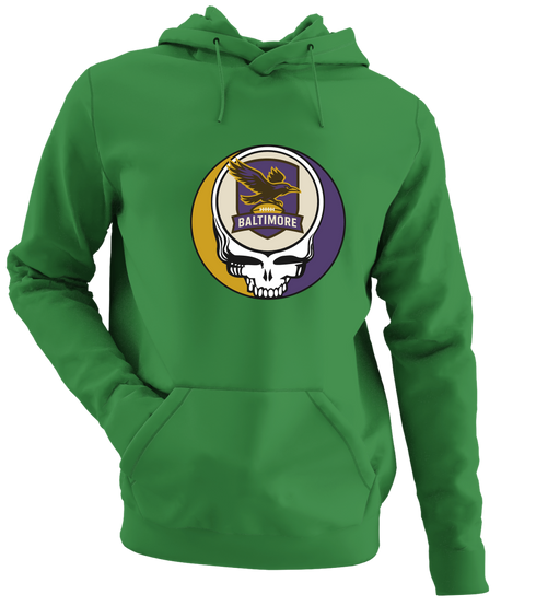 Baltimore Football - Premium Grateful Dead Hoodie - Irish Green - 6